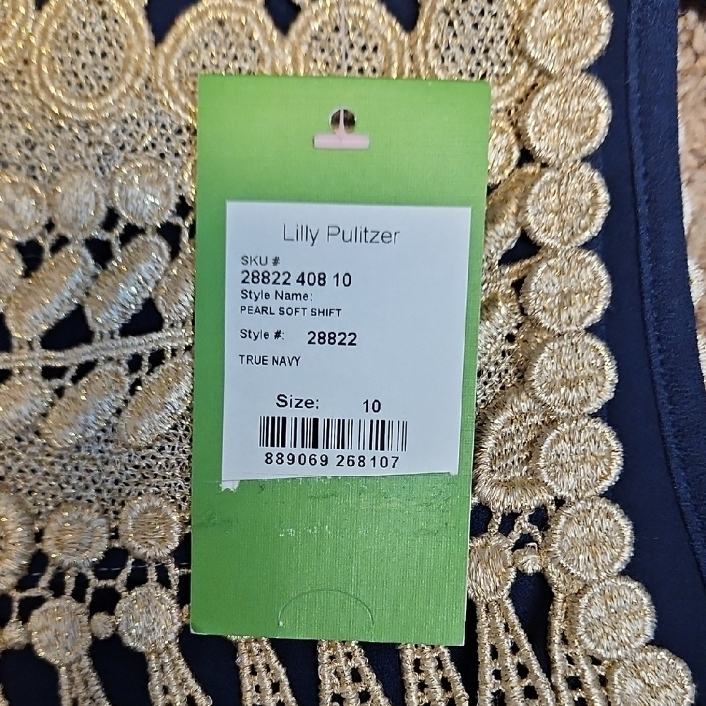 Lilly Pulitzer Pearl Soft Shift Dress In True Navy - Picture 2 of 11